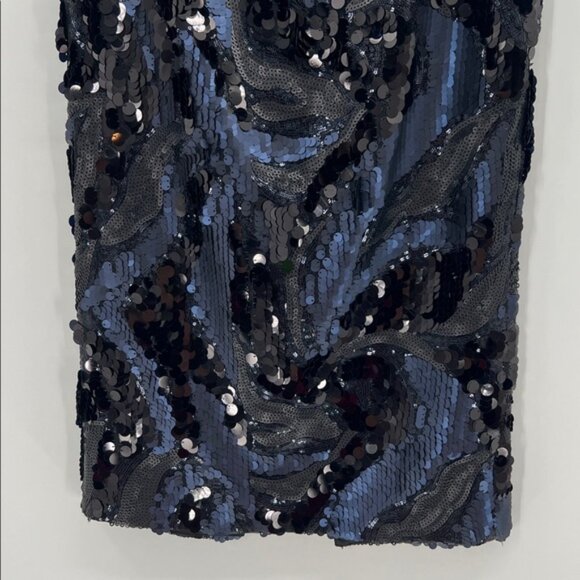 Ramy Brook Women's Donnelly Sequin Midi Skirt - Navy - 4 - New with tags - Picture 3 of 10